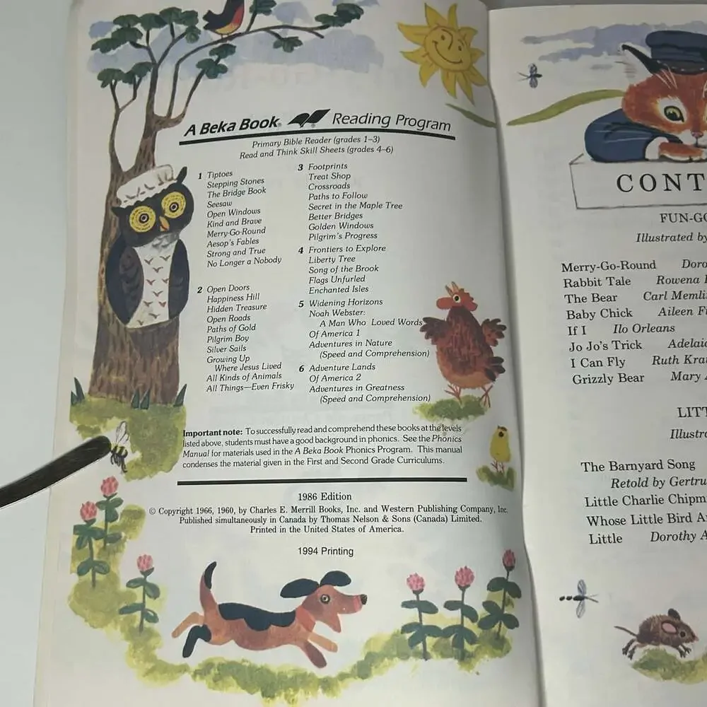 Merry-Go-Round A Beka Book Reading Program 1986 Edition